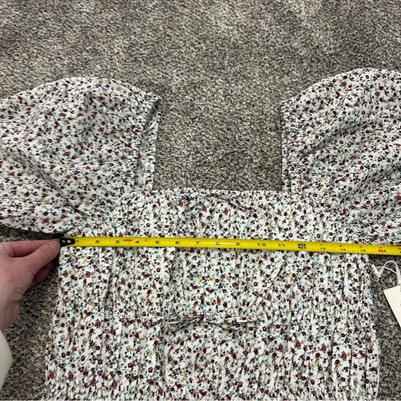 NEW Tuckernuck Hyacinth House Floral Payton Blouse Bows Puff Sleeve Size Large - Picture 11 of 12